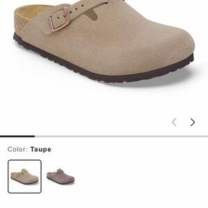 Birkenstock Kids Boston Clogs in Taupe